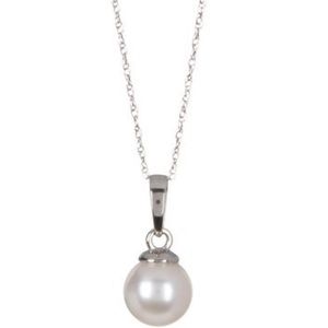 TARA PEARLS🍂🍁14K white Gold apoya pendant